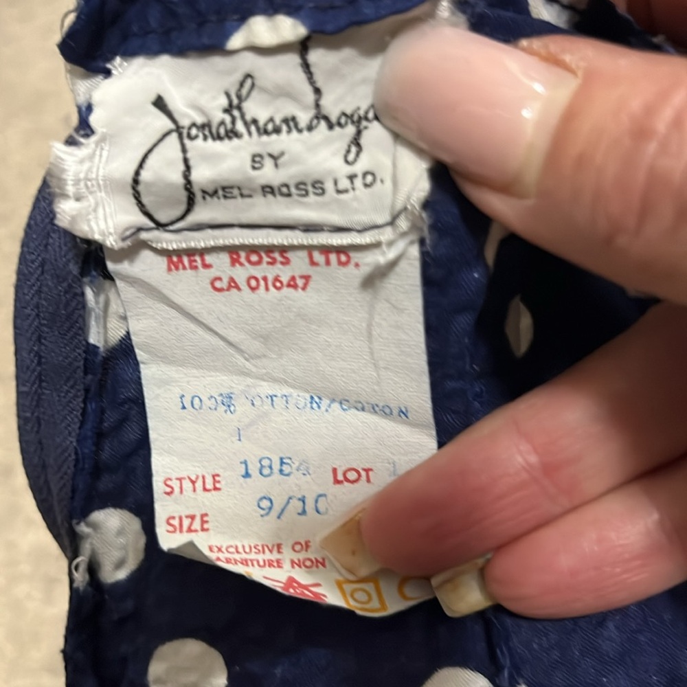 Vintage 1960’s polka dot sear sucker maxi dress - Picture 2 of 3